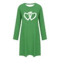 thumbnail image 4 of yillto Valentine's Day Nightdress for Women's Heart Printed Long Sleeve Sleepwear Loose Nightgowns, 4 of 6