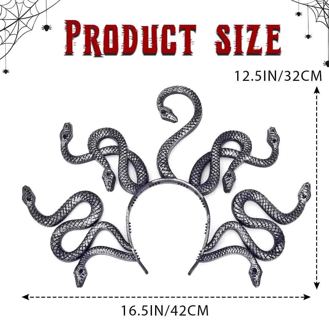 HHBEAUTY Snake Headband Medusa Plastic Headbands Halloween  display picture 1