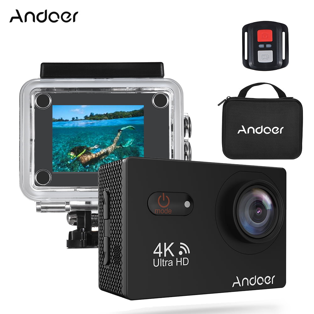 Andoer AN9000R 4K 16MP WiFi Action Sports Camera 1080P FHD 2" Touchscreen 170° Wide Angle Lens with Remote Control Hard Case