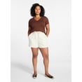 thumbnail image 2 of Time and Tru Women's Drapey Twill Utility Shorts, 4" Inseam, Sizes XS-XXXL, 2 of 6
