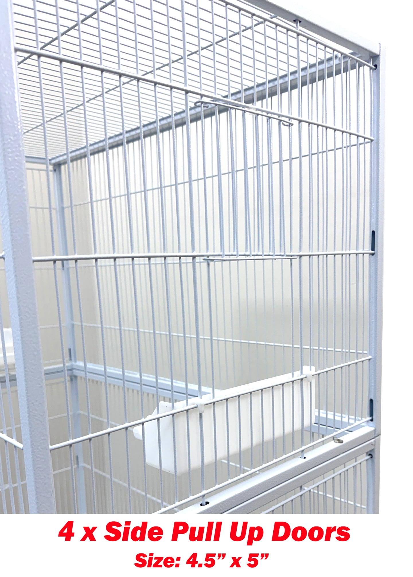 X-LARGE 30.5"x18.5"x52.5"H Bird Flight Parrot Home Rolling Cage Double Large Front Doors Side Doors For Cockatiel African Grey Aviary Budgie