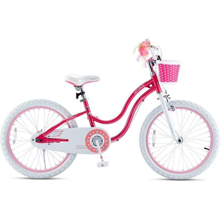 RoyalBaby Stargirl Kids Bike 20 Inch Girls Bicycle for Children with Kickstand Basket Pink
