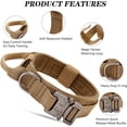 thumbnail image 5 of Ledeak Tactical Dog Collar, Padded Breathable Soft Nylon Pet Collar with Heavy-Duty Metal Buckle, Adjustable Basic Military Dog Collar with Handle for Medium Large Dogs, 5 of 7