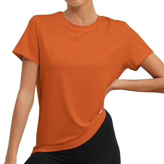 Workout Tops For Women Breathable Loose Fit Yoga Shirts Short Sleeve Running Gym Athletic Tee Top Comfortable Activewear Casual Wear