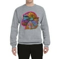 thumbnail image 3 of Colorful Neon Gorilla | Dean Russo Art Animal Lover Unisex Crewneck Sweatshirt, Heather Grey, Large, 3 of 6