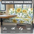 thumbnail image 4 of Uorisanigo RV Dinette Cushions Covers, Sunflower Printed Seat Cover Camper Cushion Cover Dinette Booth Seats Include 1 Backrest & 1 Bench Covers, Stretch Fabric Sofa Seat Slipcovers, 4 of 7