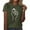 Army Green, variant on Women's Hand Gesture Print Short Sleeve T Shirt Minimalist Design Soft Material Daily Casual Wear Black XXL