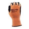 thumbnail image 2 of 10-Pack of Cordova 3714S Cor-Tex Hi-Vis Orange 13-Gauge HPPE Plaited Shell Work Gloves, Black Sandy Nitrile Palm Coating, ANSI Cut Level A2, Small, 2 of 3