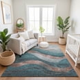 thumbnail image 7 of Addison Rugs Mayfield Premium Machine Washable Transitional Swirls Teal Rectangle Rug, 10' x 14', 7 of 7