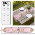 thumbnail image 3 of Happy Easter Table Runner Linen Burlap Table Runner 90 Inches Long Spring Easter Eggs Bunny Floral Pink Plaid Dresser Scarves for Kitchen Island Coffee Dining Party Wedding Holiday Decor 13"x90", 3 of 8