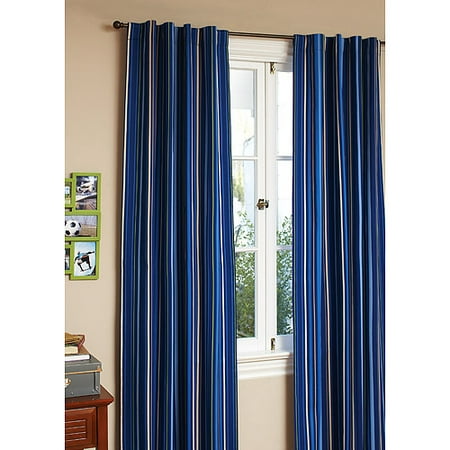 your zone keep-it-dark curtain, blue multi stripe - Walmart.com