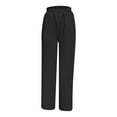 thumbnail image 5 of Npasoilc Wide Leg Pants For Women Comfy Loose Elastic Waist Ribbed Knitted Pocket Pants Trendy Quick Dry Pants Gym Workout Sweatpants Pajams Trousers, 5 of 8