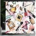 thumbnail image 4 of Ambesonne Fashion Shower Curtain, Cosmetics Make up Theme, 69"Wx75"L, Multicolor, 4 of 5