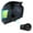 Z Bluetooth Glossy Black, variant on 1Storm Motorcycle Bike Full Face Helmet Mechanic HJDJ11 + Motorcycle Bluetooth Headset: Carbon Fiber Black