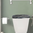 thumbnail image 2 of Renewold Toilet Tank Lid Cover with Balck and Grey Marble Prints, Bathroom Decor Accessories, Stretchy Stains Resistant Toilet Top Cover Fit for Most Toilets Tanks, 2 of 6