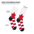 thumbnail image 3 of Vsdgher USA Canada Flag Unisex Crew Socks Lightweight Breathable Ventilation Ankle Socks, Mid-calf socks for Daily, 3 of 7