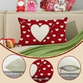 thumbnail image 6 of Valentines Gnomes Pillow Covers 18x18 Inch,Black Striped Gnomes Envelope Pillow Cases,Heart Decorative Valentines Day Cushion Covers Decor Sofa Couch(15), 6 of 6