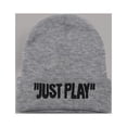 thumbnail image 1 of Men's Autumn/Winter Solid Color Knitted Warm Big Headband Embroidered Pullover Hat, 1 of 3