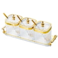 thumbnail image 4 of GROWTH TANK Divided Dried Fruit Plates Nuts Storage Tray Multipurpose for Cafe Shop Home Clear 3 Grids, 4 of 9