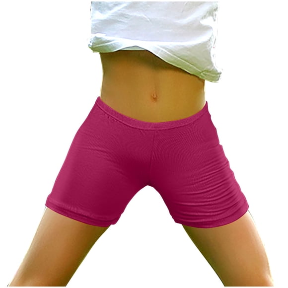 Lolmot Shorts pour Filles, Shorts Décontractés pour Filles de Printemps et d'Été Unis à Taille Élastique pour Enfants