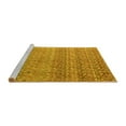 thumbnail image 2 of Ahgly Company Machine Washable Indoor Round Abstract Yellow Modern Area Rugs, 8' Round, 2 of 4