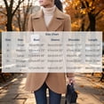 thumbnail image 3 of Mifsaly Womens Double Breasted Pea Coat Notch Lapel Long Sleeve Tailored Winter Jacket Warm Elegant Mid Length Outerwear for Office Work Travel Khaki,XL, 3 of 5