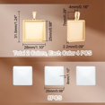 thumbnail image 3 of DIY Blank Square Pendant Making Kit Including 304 Stainless Steel Pendant Cabochon Settings Glass Cabochons Golden 16Pcs/box, 3 of 6