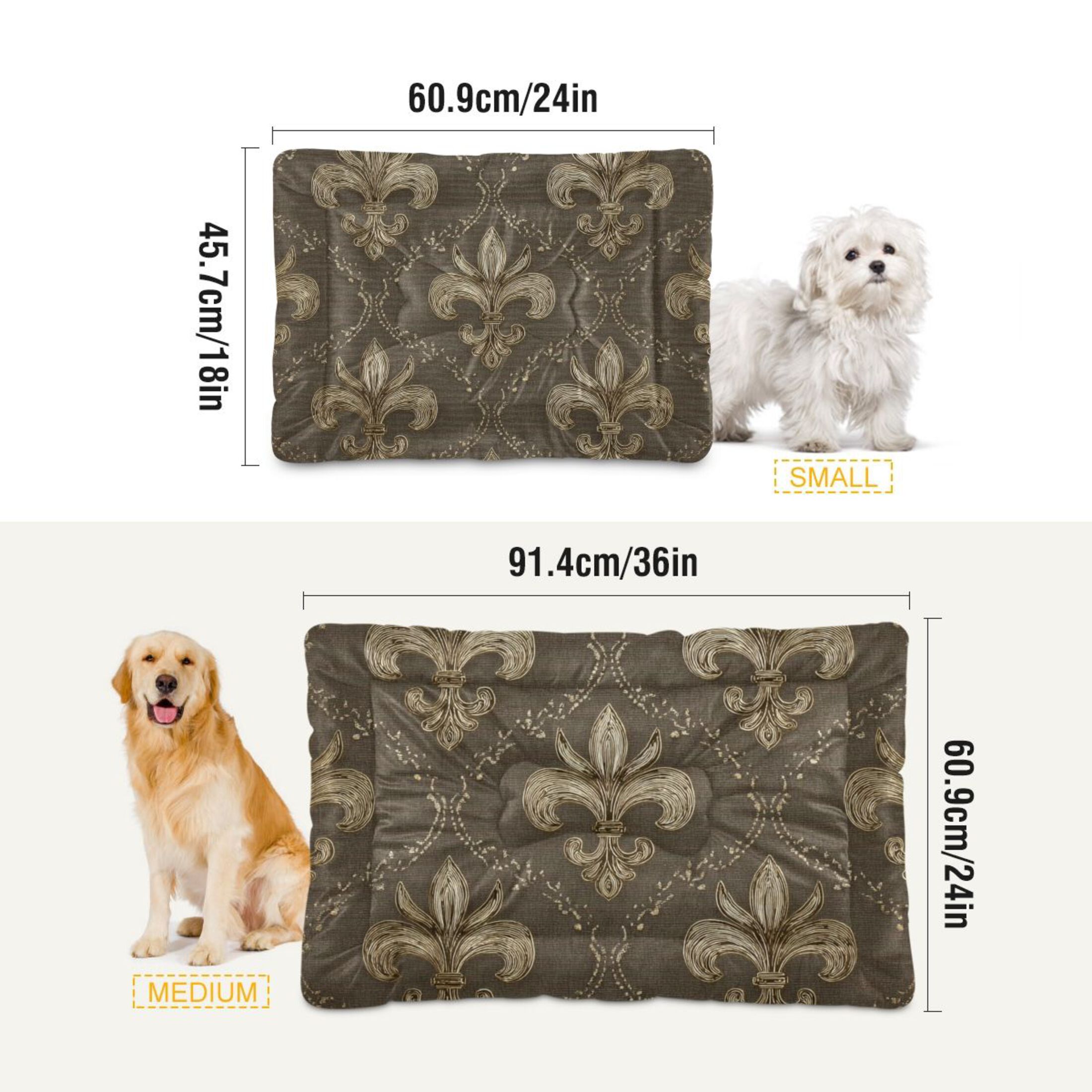 Cozy Mat Pet Bed Indoor Outdoor Warm Soft For Cat Dog Puppy(S/M) Harmonious Pattern