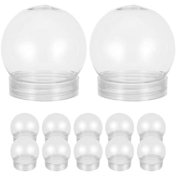 Pack of 20 3-Inch DIY Snow Globe Water Globe, Clear Plastic with 55mm  Off Cap Reusable Kit for DIY Crafts, Xmas, Fillable Projects$$Home Decor, Kitchen, & Other