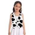 thumbnail image 5 of Miutii Unisex Kids Open Front Cowgirl Cowboy Waistcoat Sleeveless Flannel Cardigan Vest Jacket Black&White 12, 5 of 7
