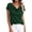 Green, variant on QASIEATN Women's Summer Solid Color Blouse Swing Collar Short Sleeve Casual Holiday Tops Fall Fashion Outfits for Women