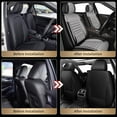 thumbnail image 4 of DIKSOAKR 2 Front Car Seat Cover Fit for Ford Ranger 2007-2025: Faux Leather Seat Cushion with Lumbar Support Waterproof Seat Protector Compatible Airbag (Black&Gray)-First Row 2 Seats, 4 of 7