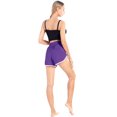 thumbnail image 6 of Womens Workout Shorts Yoga Gym Running Track Shorts Elastic Waist Splicing Summer Dolphin Short Pants Drawstring Fitness Sports Shorts,Purple S-4XL, 6 of 8