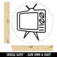 thumbnail image 2 of Retro TV Television Self-Inking Rubber Stamp Ink Stamper - Brown Ink - Mini 1/2 Inch, 2 of 7