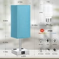 thumbnail image 4 of Bedside Lamp with USB Port and Outlet, 3-Way Dimmable Touch Lamp with USB Charging Port for Bedroom, Small Blue Table Lamp with Charger for Nightstand Living Room Office Desk (LED Bulb Included), 4 of 6