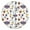 White Baseball Fun, variant on White Baseball Elements Pattern Round Fitted Tablecloth with Elastic Edge,Dining Table Cover Waterproof,Outdoor Round Tablecloth for Camping,Dining,Indoor and Outdoor
