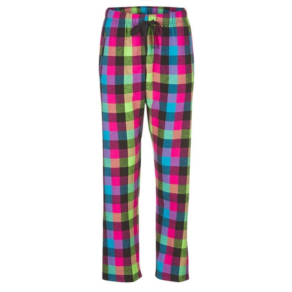 Women`s Haley Flannel Pants, M, Neon Buffalo