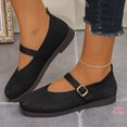 thumbnail image 6 of Women's Barefoot Mary Jane Flats - Wide Toe Box & Square Toe Mesh Knit Ballet Flat Shoes, Comfortable Dressy Casual Soft Soled Shoes Black 6.5(38), 6 of 9