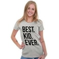 thumbnail image 4 of Best Kid Ever Child Parents Funny Womens Fitted Plus Size Graphic Tee Brisco Brands 2X, 4 of 5