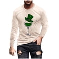 thumbnail image 2 of Blusas y camisas de manga larga y cuello redondo para hombre, camisetas casuales con estampado de moda y cuello redondo, blusas de licra de manga corta para hombre., 2 of 5