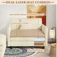 thumbnail image 4 of FFH Oversized Chair with Ottoman, Chenille Accent Armchair, Lounge Chair Indoor, Cloud Sofa Chair for Living Room, Bedroom, Beige, 4 of 7