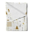 thumbnail image 2 of Indie Soft Flannel Fleece Throw Blanket, Memphis Fashion Elements Minimalist Geometric Abstract Vintage, Cozy Plush for Indoor and Outdoor Use, 60" x 80", Ginger Black White, by Ambesonne, 2 of 5