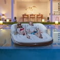 Costway Inflatable Pool Float Summer Swimming Island with Retractable ...