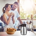 thumbnail image 2 of SSAWcasa Thermal Coffee Carafe Dispenser Large Capacity 68oz Stainless Steel Thermos Flask Unbreakable Double Wall Vacuum Water Tea Pot Beverage Pitcher for Party(Classic Silver), 2 of 8