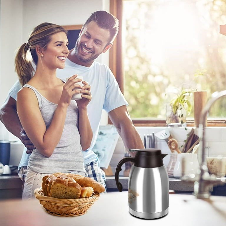 ポット SSAWCasa Thermal Coffee Carafe, 68oz, Stainless Steel, Double Wall