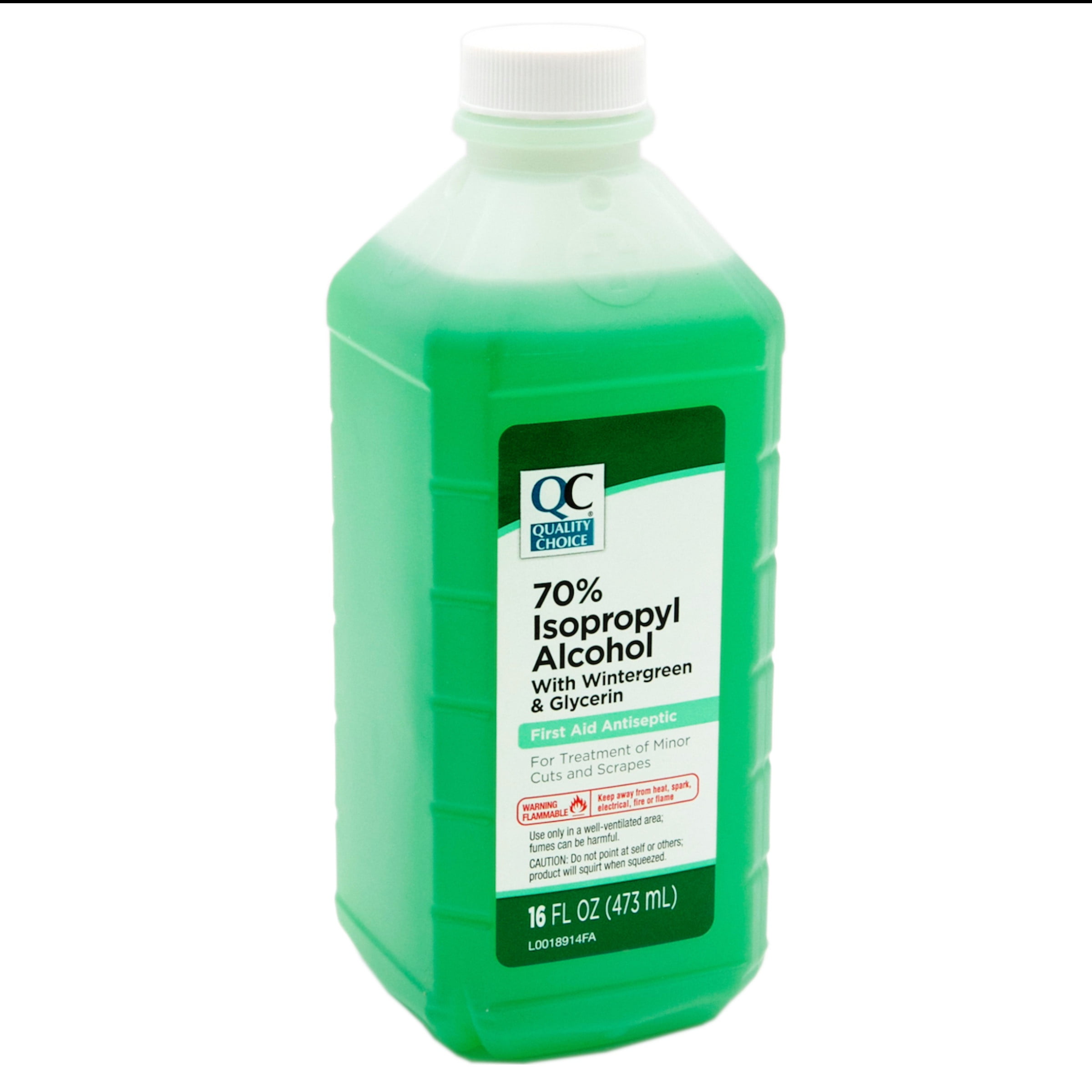 Quality Choice 70% Isopropyl Alcohol First Aid Antiseptic with Wintergreen & Glycerin, 16 FL OZ - 5 Pack