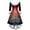 Red, variant on Christmas Dresses for Women Women's Fashion Elegant Autun And Winter Long Sleeve V-Neck Christmas Print Dress for Holiday Party,Gray,S