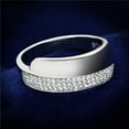thumbnail image 1 of Women Rhodium 925 Sterling Silver Ring with AAA Grade CZ in Clear - Size 6, 1 of 1