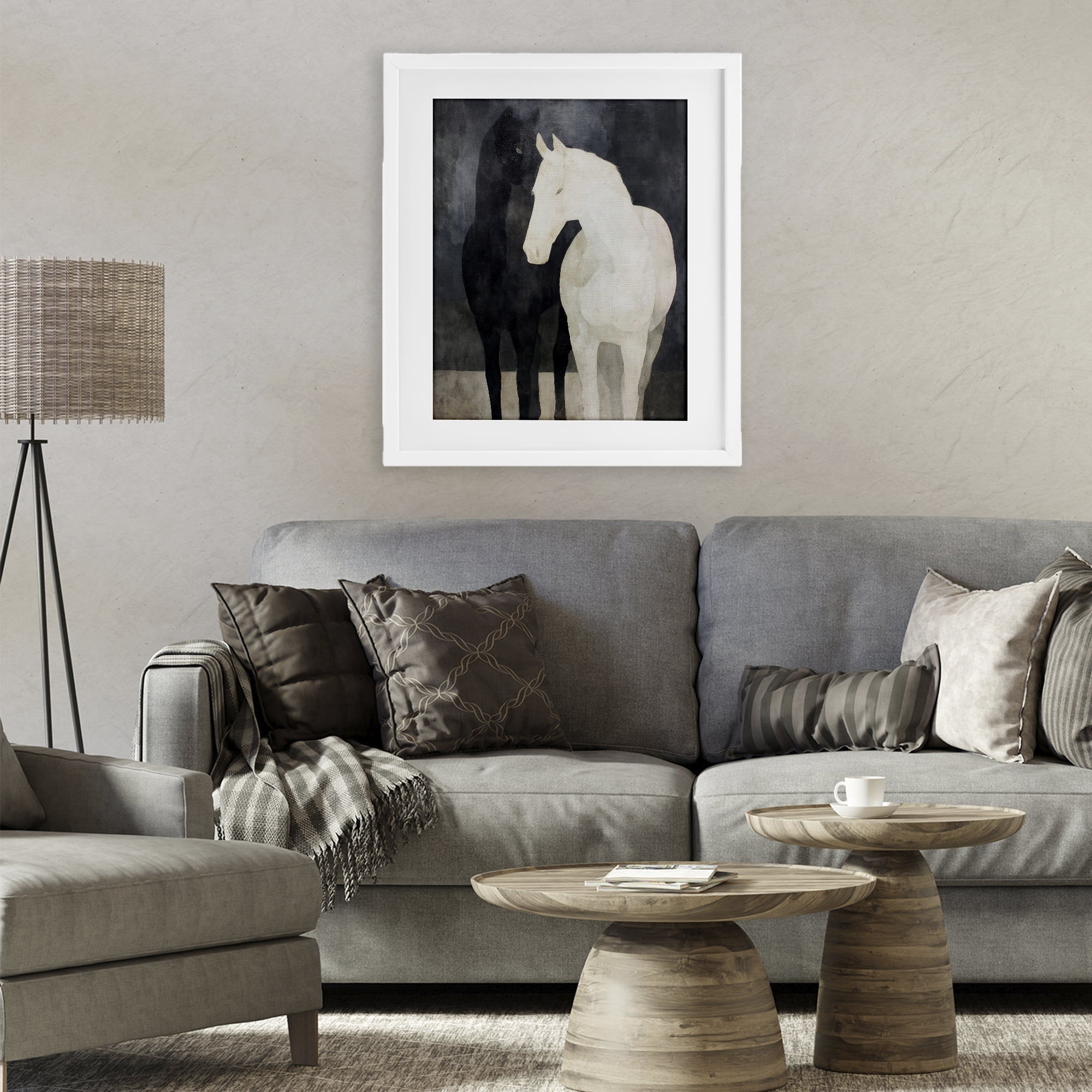 Stupell Industries Equine Twins Of Wind White Framed Print Under Glass, design by Svetlana Aleynikova