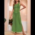 thumbnail image 4 of Traje de Baño de Verano para Mujer, Informal, Transparente, de de Crochet Verde M, 4 of 8